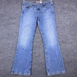 Levis 518 Superlow Bootcut Jeans Womens 15M Blue Medium Wash Stretch Denim